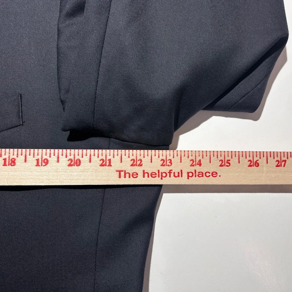 Brooks Brothers 44R Sport Coat 100% Wool Dark Navy Two Button Lined Vented